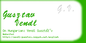 gusztav vendl business card